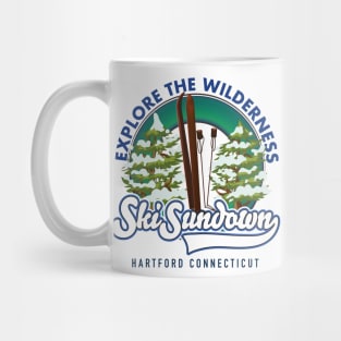 Ski Sundown Hartford Connecticut ski poster Mug